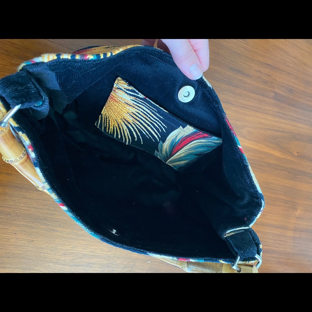 Vintage reproduction bark cloth tiki purse - Picture 3 of 3